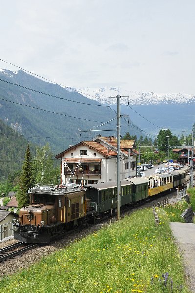 2019.06.11 RhB Ge 6-6 I 414 Albulabahn Krokodil Bahnfest Bergün (4)